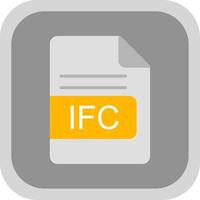 ifc het dossier formaat vlak ronde hoek icoon ontwerp vector