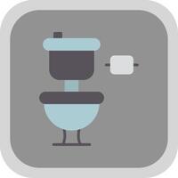 toilet vlak ronde hoek icoon ontwerp vector