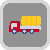 vrachtwagen vlak ronde hoek icoon ontwerp vector
