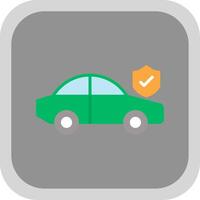 auto verzekering vlak ronde hoek icoon ontwerp vector