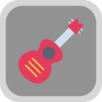 gitaar vlak ronde hoek icoon ontwerp vector