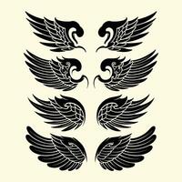 ontwerpen Vleugels silhouet logo vector
