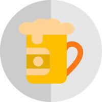 bier vlak schaal icoon ontwerp vector