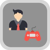 gamer vlak ronde hoek icoon ontwerp vector