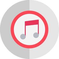 muziek- Notitie vlak schaal icoon ontwerp vector
