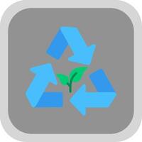 recycling vlak ronde hoek icoon ontwerp vector