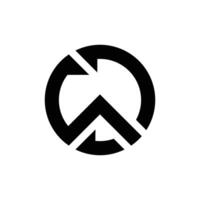 brief wd of dw cirkel vorm creatief afgeronde monogram logo vector