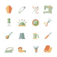 Naaien apparatuur Icons Set vector