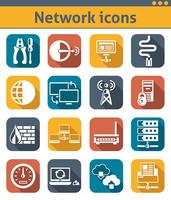Netwerk Icons Set vector