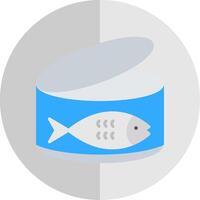 tonijn vlak schaal icoon ontwerp vector