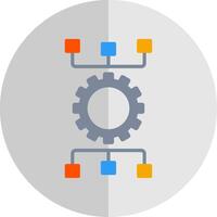 workflow planning vlak schaal icoon ontwerp vector
