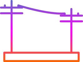 hoogspanningslijn helling multi cirkel lijn helling icoon ontwerp vector