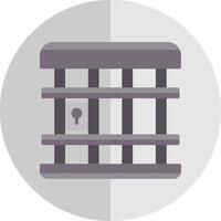 gevangenis vlak schaal icoon ontwerp vector