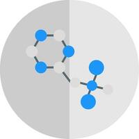 moleculen vlak schaal icoon ontwerp vector