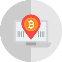 bitcoin plaats vlak schaal icoon ontwerp vector