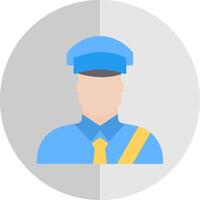 Op maat officier vlak schaal icoon ontwerp vector