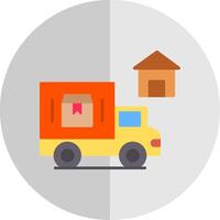 huis levering vlak schaal icoon ontwerp vector