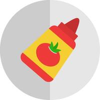 tomaat ketchup vlak schaal icoon ontwerp vector