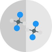 moleculen vlak schaal icoon ontwerp vector