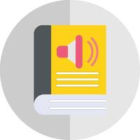 audio boek vlak schaal icoon ontwerp vector