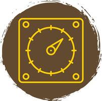 timer lijn helling icoon ontwerp vector