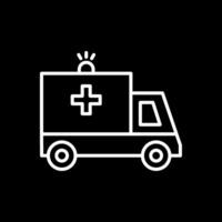 ambulance lijn omgekeerd icoon ontwerp vector