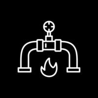 gas- pijpleiding cirkel multi cirkel lijn omgekeerd icoon ontwerp vector