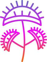 Venus flytrap lijn helling icoon ontwerp vector