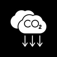 co2 glyph omgekeerd icoon ontwerp vector