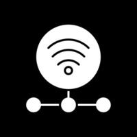 internet verbinding glyph omgekeerd icoon ontwerp vector