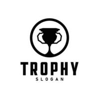 trofee logo, sport- toernooi kampioenschap kop ontwerp. minimalistische antiek zege prijs vector