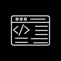 programmering lijn omgekeerd icoon ontwerp vector