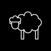 schapen lijn omgekeerd icoon ontwerp vector