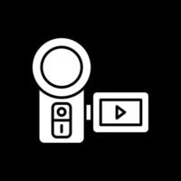 camera glyph omgekeerd icoon ontwerp vector