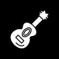 gitaar glyph omgekeerd icoon ontwerp vector
