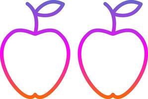 appel lijn helling icoon ontwerp vector