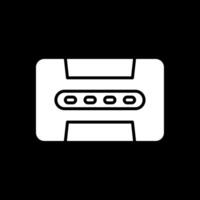 cassette glyph omgekeerd icoon ontwerp vector