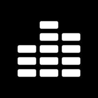 muziek- bars glyph omgekeerd icoon ontwerp vector