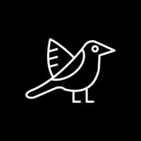 ornithologie lijn omgekeerd icoon ontwerp vector
