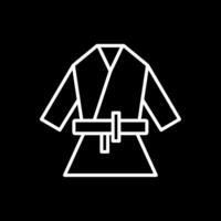 kimono lijn omgekeerd icoon ontwerp vector