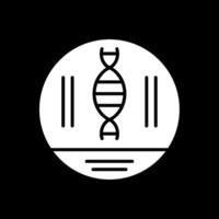 dna strand glyph omgekeerd icoon ontwerp vector