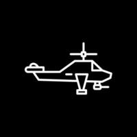 helikopter lijn omgekeerd icoon ontwerp vector