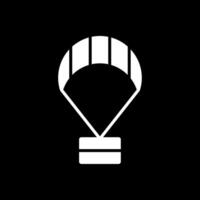 paragliden glyph omgekeerd icoon ontwerp vector