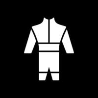 wetsuit glyph omgekeerd icoon ontwerp vector