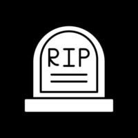 begraafplaats glyph omgekeerd icoon ontwerp vector