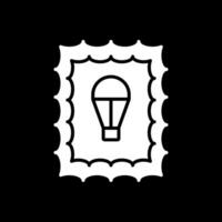 postzegel verzamelen glyph omgekeerd icoon ontwerp vector