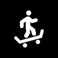 skateboarden glyph omgekeerd icoon ontwerp vector