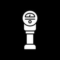 parkeren meter glyph omgekeerd icoon ontwerp vector