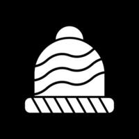 wol hoed glyph omgekeerd icoon ontwerp vector