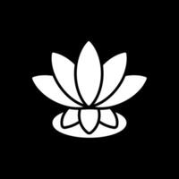 lotus glyph omgekeerd icoon ontwerp vector